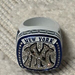 New York Blue and Silver Men's Ring